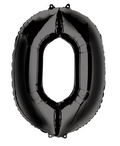 Globo Negro Metálico Número Jumbo #0