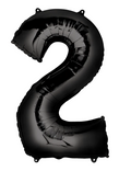 Globo Negro Metálico Número Jumbo #2