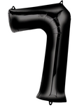 Globo Negro Metálico Número Jumbo #7
