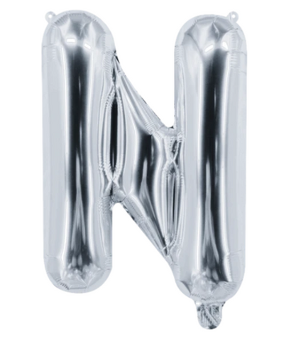 Globo Letra "N" Plata