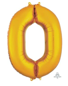 Globo Dorado Metálico Estándar #0