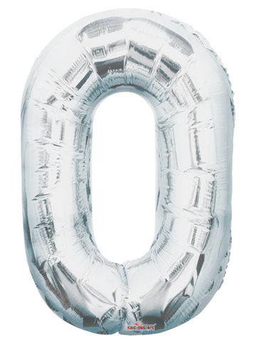 Globo Plateado Metálico Estándar #0