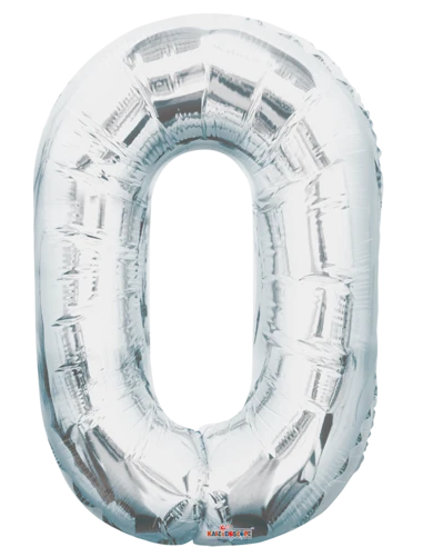 Globo Plateado Metálico Estándar #0