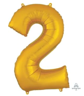 Globo Dorado Metálico Estándar #2