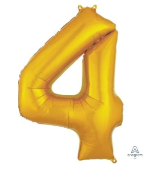 Globo Dorado Metálico Estándar #4