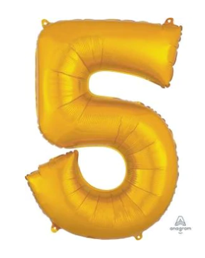 Globo Dorado Metálico Estándar #5