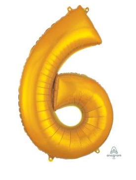 Globo Dorado Metálico Estándar #6