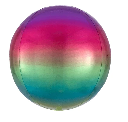 Globo Orbz Metálico Arcoíris