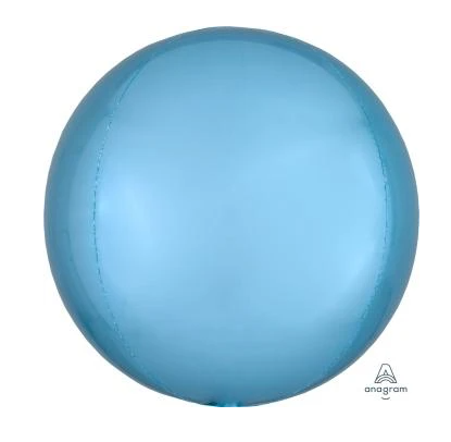 Globo Orbz Metálico Azul Pastel