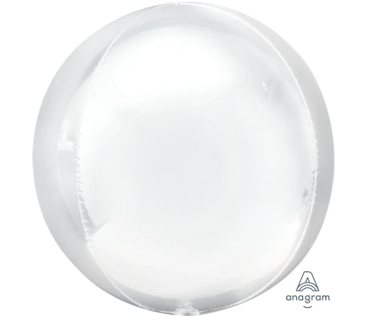 Globo Orbz Metálico Blanco