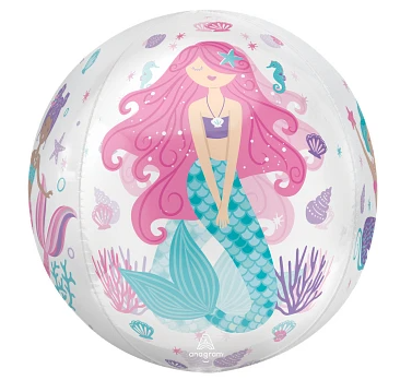 Globo Orbz Transparente Sirena