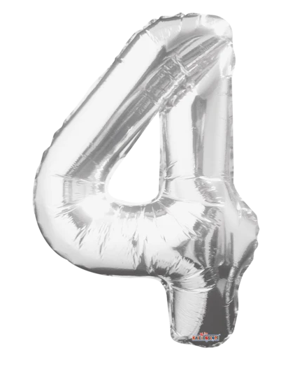 Globo Plateado Metálico Estándar #4