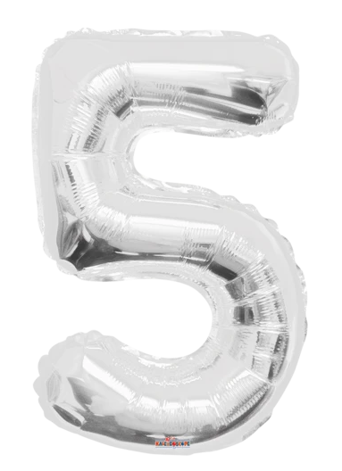 Globo Plateado Metálico Estándar #5