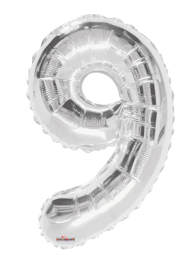 Globo Plateado Metálico Estándar #9