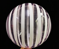 Globo Burbuja Crystal Rosa Rayas Blancas 18