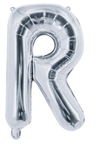 Globo Letra "R" Plata
