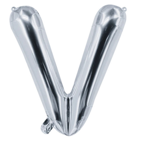 Globo Letra "V" Plata