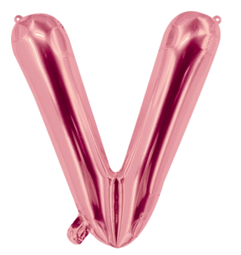 Globo Letra "V" Rosa