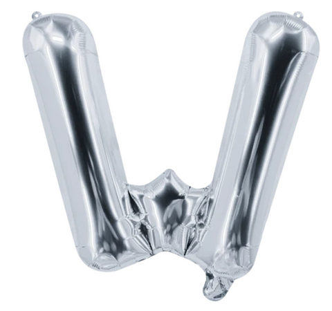 Globo Letra "W" Plata