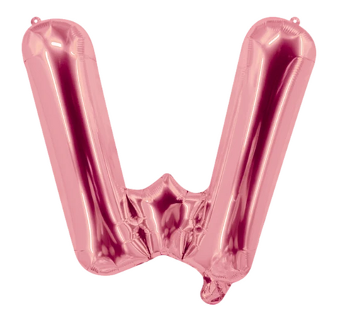 Globo Letra "W" Rosa