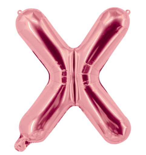 Globo Letra "X" Rosa